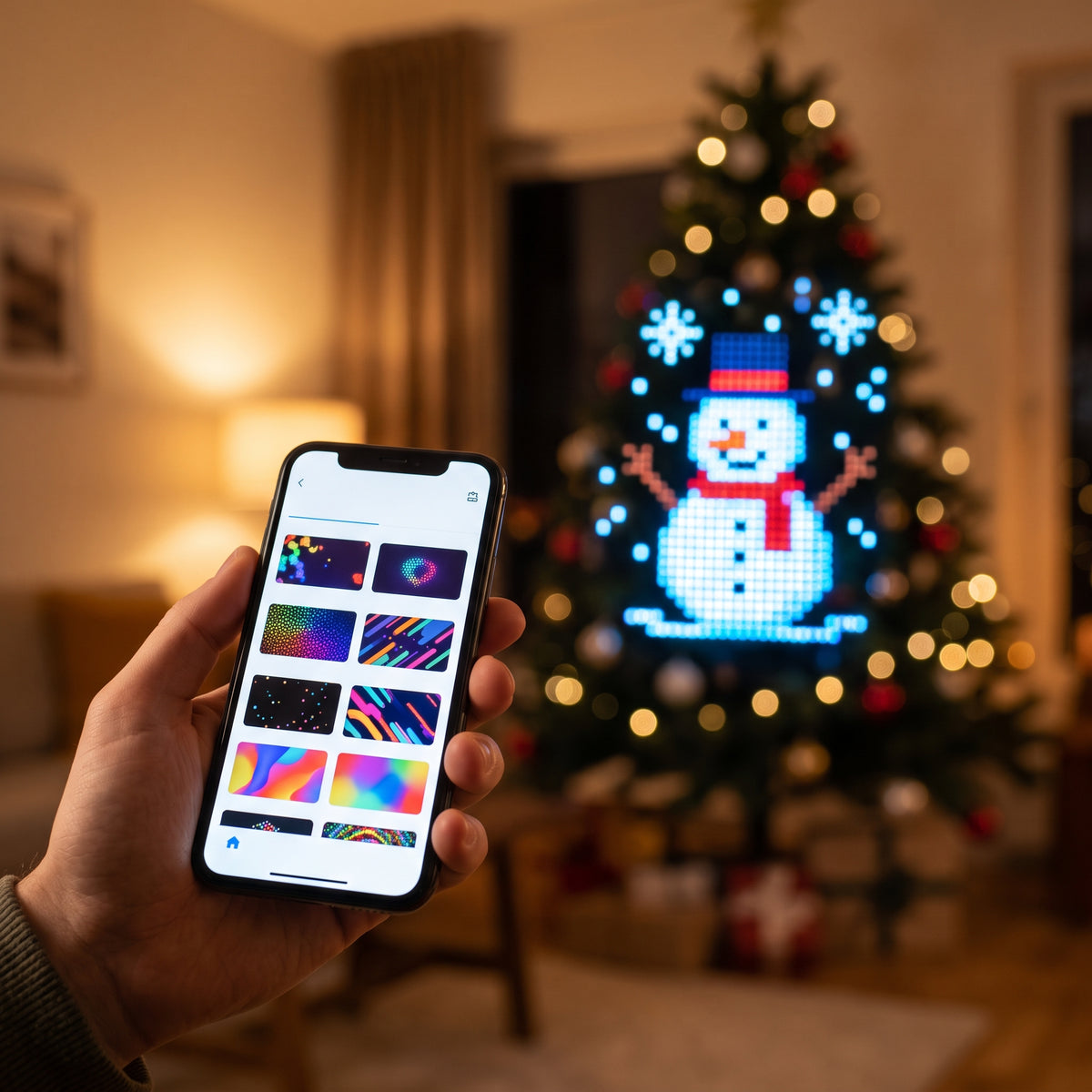 Scelta delle animazioni dell'albero dallo smartphone